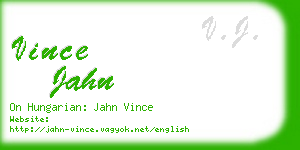 vince jahn business card